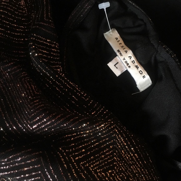 ALEXIA ADMOR gold & bronze Sparkly Low back Dress - Picture 5 of 5